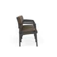 thumbnail image 4 of Lenox Steel Reception Waiting Room 3 Seats Chair / Charcoal Steel / Brown, 4 of 5