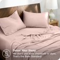 thumbnail image 4 of Bare Home TENCEL™ Sheet Set - Lyocell derived from Eucalyptus - Queen, Blush, 4 of 7