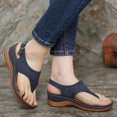 thumbnail image 2 of Summer Women Fashion Clip Toe Wave Embroidery Sandals, 2 of 9