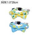 thumbnail image 2 of 2 Pack Breakaway Cat Collars with Bowtie, Safety Buckle Cat Collars with Bell, Summer Print Collars, 2 of 5