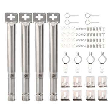 Mistaha 4 Pcs Universel Réglable en Acier Inoxydable Barbecue au Gaz Remplacement Tube de Tuyau Droit Brûleur