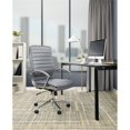 thumbnail image 2 of High Back Manager's Faux Leather Chair in Charcoal with Chrome Base, 2 of 6