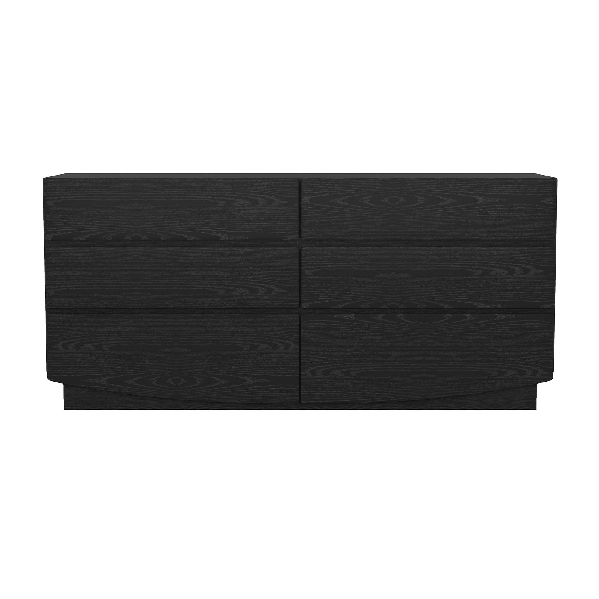 Ardea Commode Contemporaine de 72 Pouces Noire (6 Tiroirs)