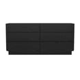 thumbnail image 1 of Ardea Commode Contemporaine de 72 Pouces Noire (6 Tiroirs), 1 of 8