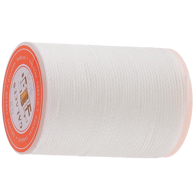 veasfak 55M 0.8mm Leather Sewing White Waxed Thread Hand DIY Stitching Cord Craft
