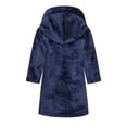 thumbnail image 4 of Dvkptbk Kids Fleece Hooded Bathrobes, Warm Graphic Soft Fuzzy Bath Robe for Kids Soft Robe Sleepwear with Belt 2-3 Years, 4 of 6