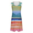 thumbnail image 4 of Penkiiy Robes pour Femmes 2024 Imprimé Marbre Col Rond Décontracté Sans Manches Robe à Bretelles Robe d'Été Babycon Sortie Décontractée Robes de Fête 2TG Multicolore, 4 of 5