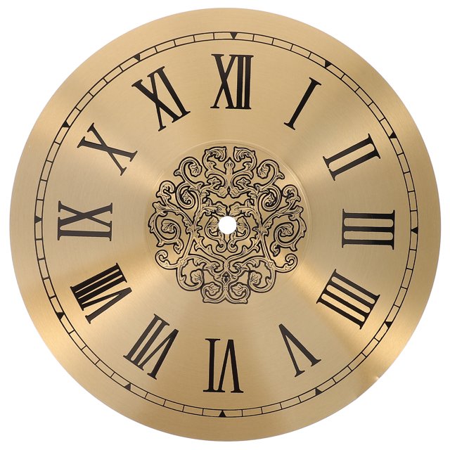 Shisuyan Aluminum DIY Clock Dial Roman Numeral Clock Dial Replacement Clock Dial Part Clock Accessory