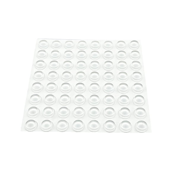 Furniture Self Clear Round Pads for Cabinet Doors - 100 Pcs Durable Silicone Rubber for Noise Reduction Ideal for Kitchen and Home Use
