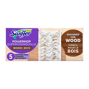 Swiffer PowerMop Wood Mopping Pad Refills for Floor Cleaning, 5 count