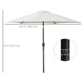 thumbnail image 3 of Outsunny 8.5' Round Aluminum Patio Umbrella, Cream White, 3 of 10