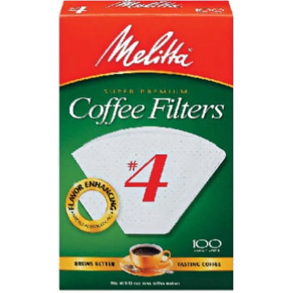 Melitta 624102 No. 4 Coffee Filter, Pack 100