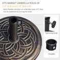 thumbnail image 4 of Outsunny Base de Parasol de Patio 25 lb Base de Parasol de Marché Support Bronze, 4 of 10
