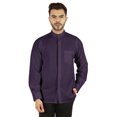 thumbnail image 1 of Bestman Solid Button-Down Shirt For Mens Chinese Collar Front Placket Formal Shirts, 1 of 7
