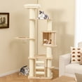 thumbnail image 4 of Gymax 71'' Tall Cat Tree w/Cozy Perch Condo Space Capsule 4.6'' Scratching Posts, 4 of 10
