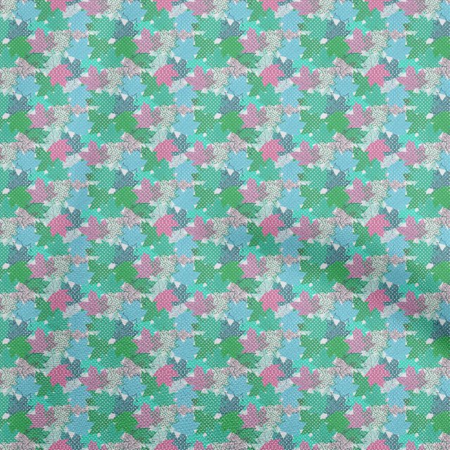 oneOone Cotton Poplin Green Fabric Abstract Craft Projects Decor Fabric Printed By The Yard 56 Inch Wide