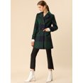 thumbnail image 3 of INSPIRE CHIC Manteau à Carreaux à Double Boutonnage avec Revers Cranté pour Femmes, 3 of 7