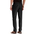 thumbnail image 4 of MAWCLOS Mens Trousers Elastic Waist Pants Drawstring Bottoms Fitted Summer Solid Color Loungewear Black 2XL, 4 of 4