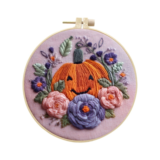 Halloween DIY Knitting Kit For Adults Beginners Gothic Style Handmade Embroidery Craft Set Needlepoint Supplies With Yarn And Tools Circular Knitting Needles Size 8 Circular Knitting Needles Size 6