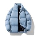 thumbnail image 1 of RXIRUCGD Veste à Col Montant à Manches Longues pour Homme, Décontractée, Sport, Quotidien, Plein Air, Bleu, Taille : 2TG, 1 of 7