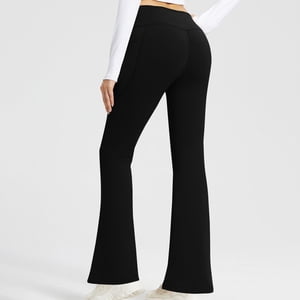 Pantalons de yoga haute taille pour femmes avec des poches & Entraînement : Serrures de compression élastiques pour dames