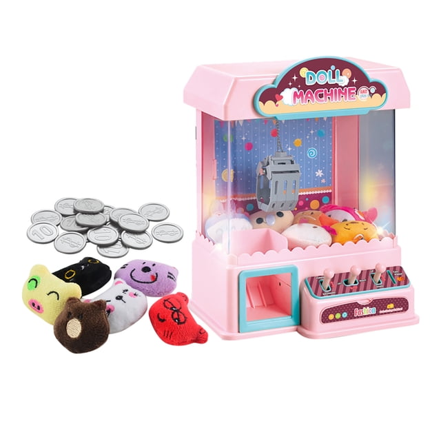 PVCS Petite Mini Machine à Griffes Électrique pour Enfants, Lumière, Musique, Boîte de Jeu de Pièces, Cadeau pour Enfants