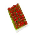 thumbnail image 2 of 28pcs Fleurs Miniatures Grappes Modèle Chemin de Fer Jardin Micro Aménagement Paysager Rouge, 2 of 8
