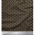 thumbnail image 1 of Soimoi Black Poly Georgette Fabric Round Geometric Printed Craft Fabric by the Yard 42 Inch Wide, 1 of 4