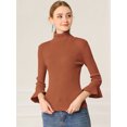 thumbnail image 2 of INSPIRE CHIC Women's Pullover Turtle Neck Slim Knit Sweater Top Yellow L, 2 of 6