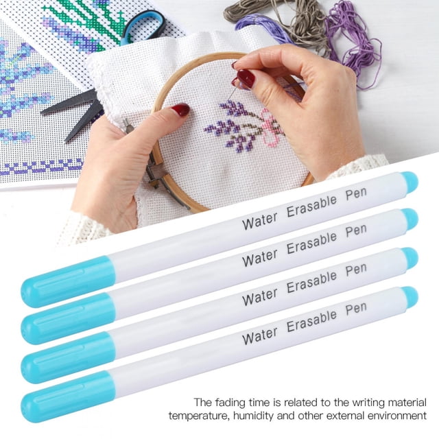 10pcs Disappearing Ink Marking Pen, Air Water Erasable Pen Fabric Marker Temporary Marking Auto-Vanishing Pen Air Erasable Pen For Cloth