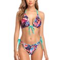 thumbnail image 1 of Beautyin Bikini pour Femmes Maillot de Bain Triangle à Ficelles Deux Pièces, 1 of 7