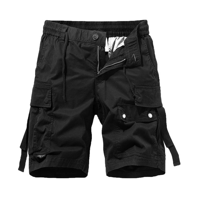 Birdeem Mens Summer Fashion Solid Color Casual Shorts Multi-Pocket Cargo Shorts