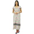 thumbnail image 1 of Bimba Robe de Nuit Mi-Mollet en Coton Sans Manches pour Allaitement, 1 of 8