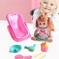 thumbnail image 1 of TIMIFIS Baby Doll Enamelled Mini Simulation Cradle Doll Carrying Basket Tableware Bath Action Figure Set Action & Toy Figures, 1 of 8