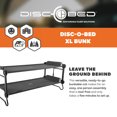 thumbnail image 2 of Disc-O-Bed Lits Superposés de Camping Portatifs pour 2 Personnes, Convertibles pour l'Extérieur, Très Grands, Noirs, 2 of 12