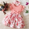 thumbnail image 2 of Robe Décontractée pour Bébé Fille à Manches à Volants, Robe Trapèze, Robe d'Été pour Fête d'Anniversaire, Tenue de Jeu, 0-3 Ans, 2 of 8