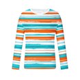 thumbnail image 5 of Penkiiy Men's Round Neck Striped Sweat Absorption Long Sleeve T-Shirt Tops XL Multicolor, 5 of 5