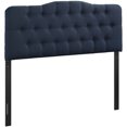 thumbnail image 2 of Annabel Queen Upholstered Fabric Headboard - Navy, 2 of 4