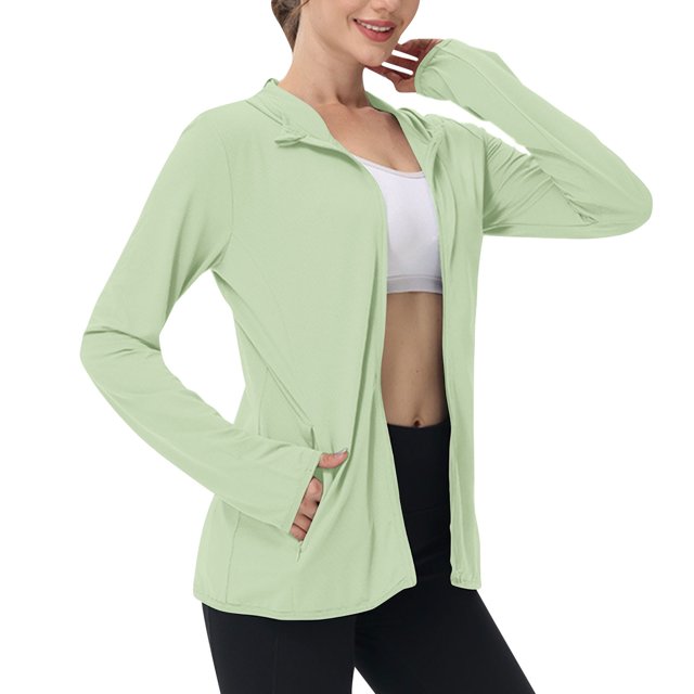 Vestes à Manches Longues pour Femmes Séchage Rapide Blouses Athlétiques Extensibles Maillot Dermoprotecteur Chemises Ajustées Hauts Randonnée Course Blouse Protection Solaire Chandail à Capuchon