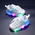 thumbnail image 2 of DXOUPM Toddler Light Up Shoes Girls Color Block Fashionable Mesh Sneakers for Tennis Running, 2 of 2