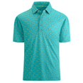 thumbnail image 1 of Hauts pour Femmes Été Mode Imprimé Haut Ample Manches Courtes T-Shirt Col Rabattu T-Shirts Surdimensionnés pour Femmes Vert TG, 1 of 2