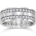 thumbnail image 1 of 10K White Gold 1 1/2ct Diamond Eternity Ring Wedding Band, 1 of 2