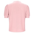 thumbnail image 5 of Liquidation d'Économies! Hauts pour Femmes Grande Taille, Blouse d'Été à Manches Courtes pour Femmes, Blouse Décontractée à Manches Courtes Unie pour Femme à Col en V, 5 of 5