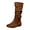 Coffee, variant on Xfvqtps Womens Slouch Boots Flat Mid Calf Side Zipper Almond Toe Wide Calf Suede Casual Commute Boots Pink