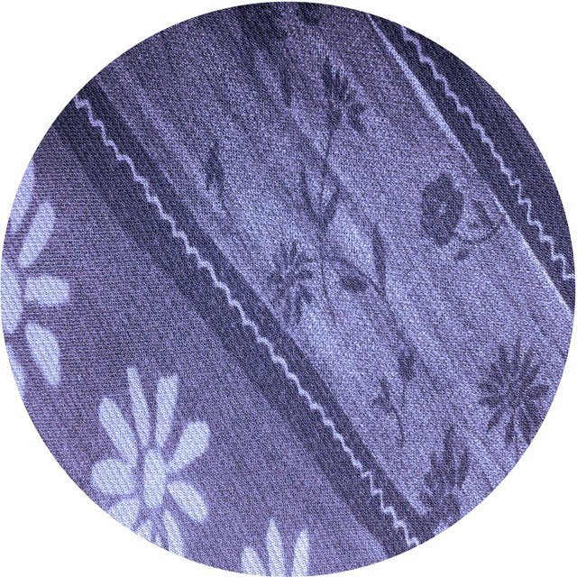 Ahgly Company Tapis de Zone Rond Transitionnel Violet pour Intérieur Lavable à la Machine, 8 Pieds Rond