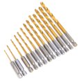 thumbnail image 2 of Hex Drill Bit, High Efficiency Twisted Drill Bit, HSS High Hardness Drilling Plastic For Wood Steel, 2 of 8