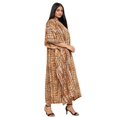 thumbnail image 3 of Oussum Robe Kaftan Longue Tribale Brun Pâle en Polyester Grande Taille pour Femmes, 3 of 7