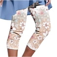 thumbnail image 2 of CHGBMOK Capris Imprimés à Taille Élastique pour Femmes, Été Décontracté, Liquidation, Grande Taille, 2 of 5