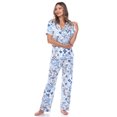thumbnail image 2 of White Mark Ensemble de Pyjama Tropical à Manches Courtes à Boutons pour Femmes, 2 of 6
