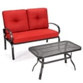 thumbnail image 1 of Patiojoy Ensemble de Causeuse et Table Mobilier Extérieur Jardin, 1 of 8